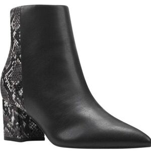 Nine West Snakeskin Print Embossed Ankle Booties